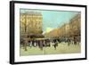 Boulevard Haussmann, in Paris-Eugene Galien-Laloue-Framed Giclee Print