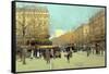 Boulevard Haussmann, in Paris-Eugene Galien-Laloue-Framed Stretched Canvas