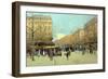 Boulevard Haussmann, in Paris-Eugene Galien-Laloue-Framed Premium Giclee Print