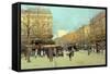 Boulevard Haussmann, in Paris-Eugene Galien-Laloue-Framed Stretched Canvas