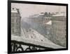 Boulevard Haussmann in the Snow, 1879 or 1881-Gustave Caillebotte-Framed Giclee Print