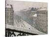 Boulevard Haussmann in the Snow, 1879 or 1881-Gustave Caillebotte-Stretched Canvas