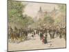 Boulevard Haussmann-Jean Francois Raffaelli-Mounted Giclee Print