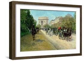 Boulevard in Paris-Georges Stein-Framed Giclee Print