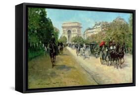 Boulevard in Paris-Georges Stein-Framed Stretched Canvas