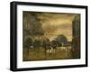 Boulevard in Wet Weather, Paris, 1899 (Oil on Canvas)-Robert Cozad Henri-Framed Giclee Print