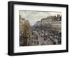 Boulevard Monmartre in Paris-Camille Pissarro-Framed Art Print