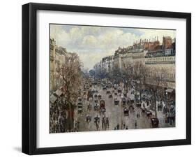 Boulevard Monmartre in Paris-Camille Pissarro-Framed Art Print