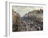 Boulevard Monmartre in Paris-Camille Pissarro-Framed Art Print