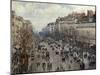 Boulevard Monmartre in Paris-Camille Pissarro-Mounted Art Print