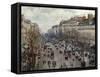 Boulevard Monmartre in Paris-Camille Pissarro-Framed Stretched Canvas
