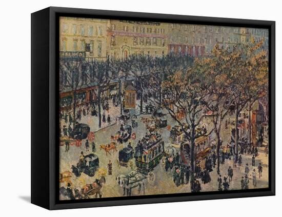 'Boulevard Montmartre', 1897-Camille Pissarro-Framed Stretched Canvas