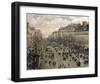 Boulevard Montmartre, Afternoon Sun, 1897-Camille Pissarro-Framed Art Print