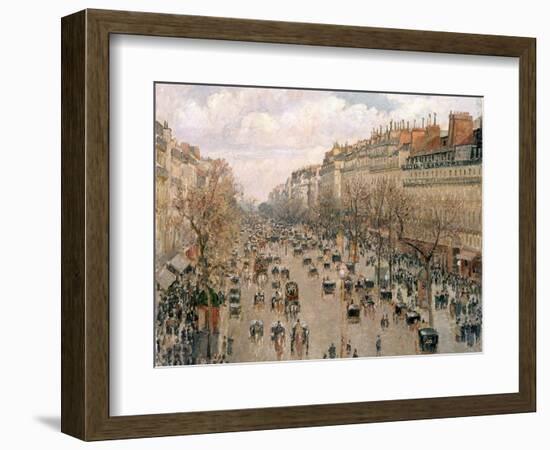 Boulevard Montmartre, Afternoon Sun, 1897-Camille Pissarro-Framed Giclee Print