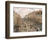 Boulevard Montmartre, Afternoon Sun, 1897-Camille Pissarro-Framed Giclee Print