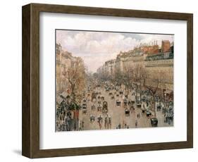 Boulevard Montmartre, Afternoon Sun, 1897-Camille Pissarro-Framed Giclee Print