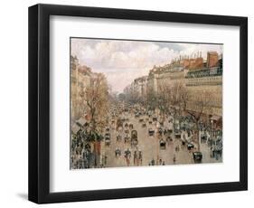 Boulevard Montmartre, Afternoon Sun, 1897-Camille Pissarro-Framed Giclee Print