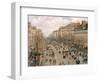 Boulevard Montmartre, Afternoon Sun, 1897-Camille Pissarro-Framed Giclee Print