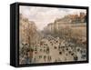 Boulevard Montmartre, Afternoon Sun, 1897-Camille Pissarro-Framed Stretched Canvas