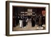 Boulevard Montmartre in Front of the Theatre of Varietes, the Night in 1883 Painting by Jean Beraud-Jean Beraud-Framed Giclee Print