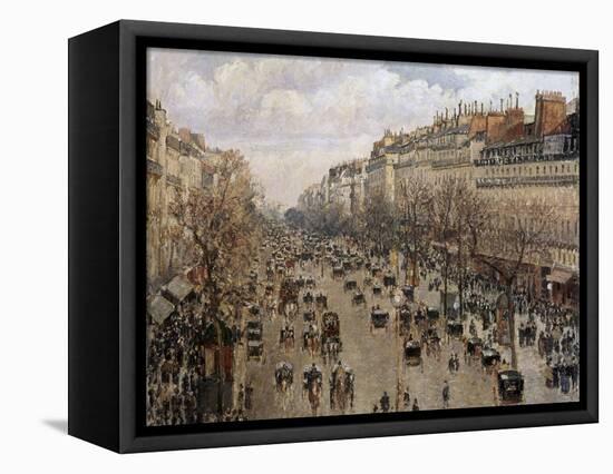 Boulevard Montmartre in Paris, 1897-Camille Pissarro-Framed Stretched Canvas