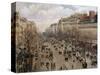 Boulevard Montmartre in Paris, 1897-Camille Pissarro-Stretched Canvas