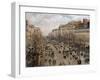 Boulevard Montmartre in Paris, 1897-Camille Pissarro-Framed Giclee Print