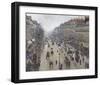 Boulevard Montmartre, Morning, Cloudy Weather, 1897-Camille Pissarro-Framed Art Print