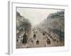 Boulevard Montmartre on a Foggy Sunny Morning, 1897-Camille Pissarro-Framed Giclee Print