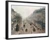 Boulevard Montmartre on a Foggy Sunny Morning, 1897-Camille Pissarro-Framed Giclee Print