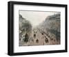 Boulevard Montmartre on a Foggy Sunny Morning, 1897-Camille Pissarro-Framed Giclee Print