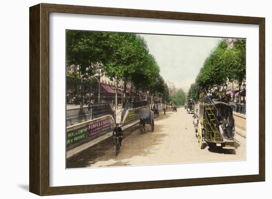 Boulevard Montmartre, Paris, 1900-null-Framed Giclee Print