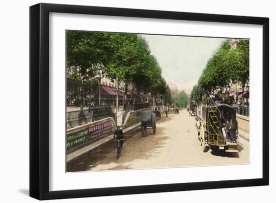 Boulevard Montmartre, Paris, 1900-null-Framed Giclee Print