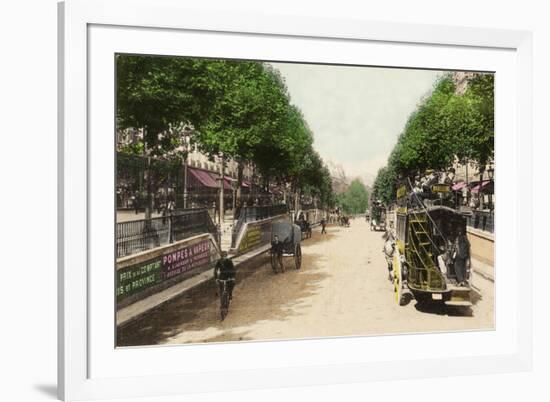 Boulevard Montmartre, Paris, 1900-null-Framed Giclee Print