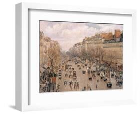 Boulevard Montmartre, Paris-Camille Pissarro-Framed Giclee Print