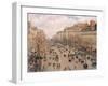 Boulevard Montmartre, Paris-Camille Pissarro-Framed Premium Giclee Print