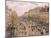 Boulevard Montmartre, Paris-Camille Pissarro-Mounted Premium Giclee Print