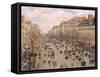 Boulevard Montmartre, Paris-Camille Pissarro-Framed Stretched Canvas