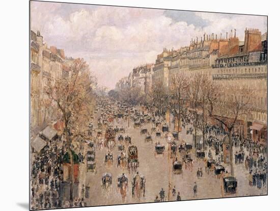 Boulevard Montmartre, Paris-Camille Pissarro-Mounted Giclee Print