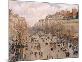 Boulevard Montmartre, Paris-Camille Pissarro-Mounted Giclee Print