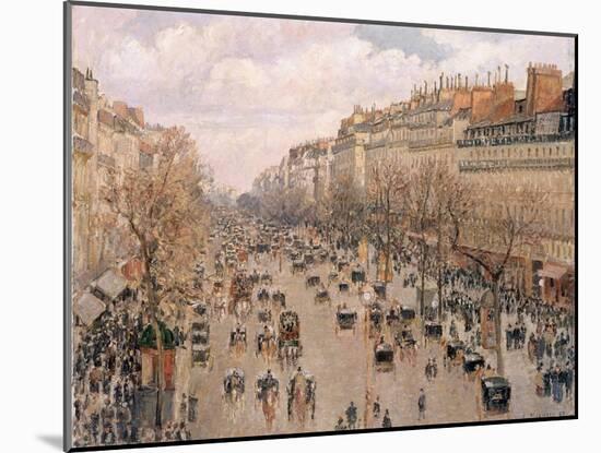 Boulevard Montmartre, Paris-Camille Pissarro-Mounted Giclee Print