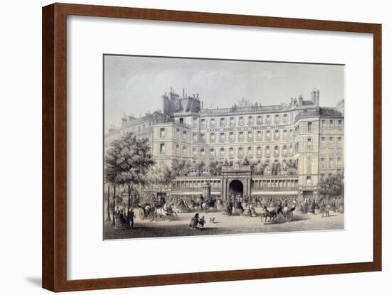 Boulevard Montmartre, Passage Jouffroy and Grand Hotel de la Terrasse Jouffroy, 1865-Charles Riviere-Framed Giclee Print
