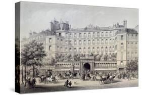 Boulevard Montmartre, Passage Jouffroy and Grand Hotel de la Terrasse Jouffroy, 1865-Charles Riviere-Stretched Canvas