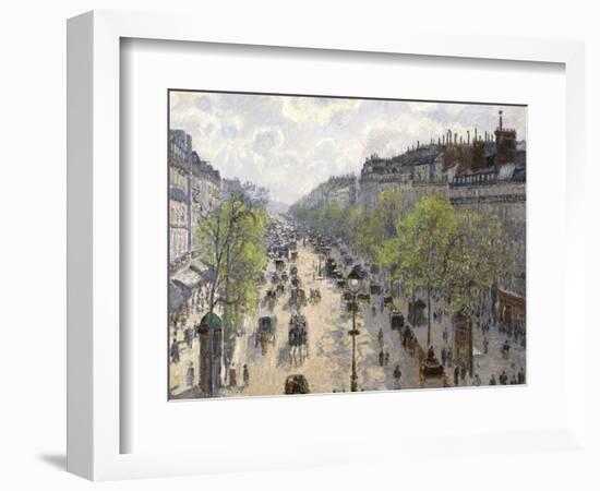 Boulevard Montmartre, Spring, 1897-Camille Pissarro-Framed Giclee Print