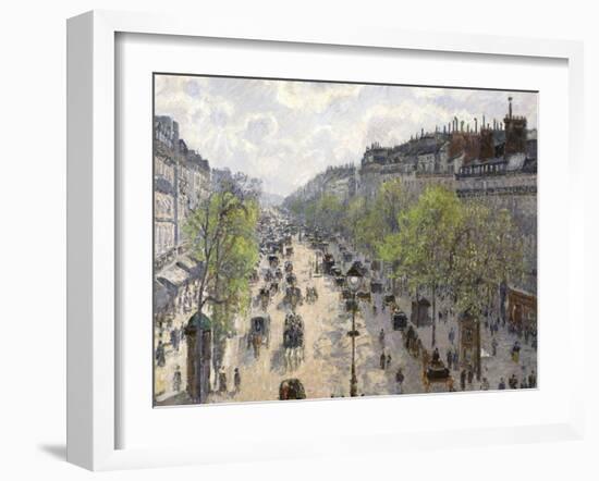 Boulevard Montmartre, Spring, 1897-Camille Pissarro-Framed Giclee Print