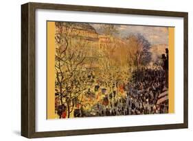 Boulevard of Capucines In Paris-Claude Monet-Framed Art Print