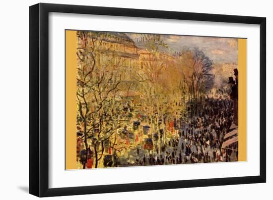 Boulevard of Capucines In Paris-Claude Monet-Framed Art Print