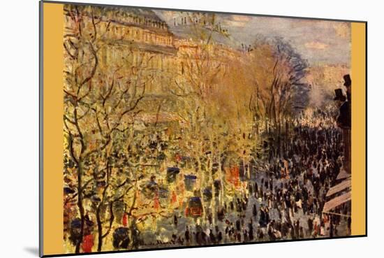 Boulevard of Capucines In Paris-Claude Monet-Mounted Art Print