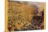 Boulevard of Capucines In Paris-Claude Monet-Mounted Art Print