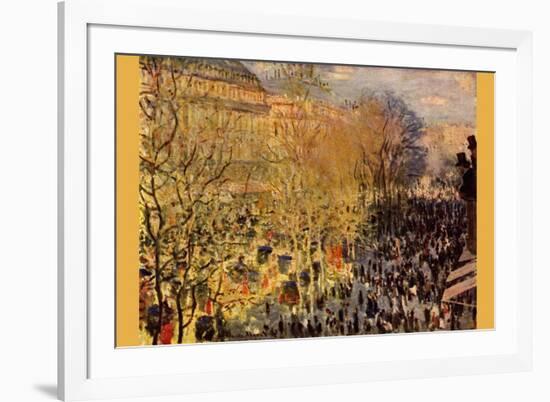 Boulevard of Capucines In Paris-Claude Monet-Framed Premium Giclee Print